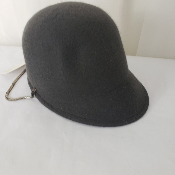 Capelli New York gray wool riding cap with chain strap new with tag - Picture 3 of 7